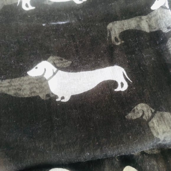 Dachshund Black White Scarf - Picture 2 of 7
